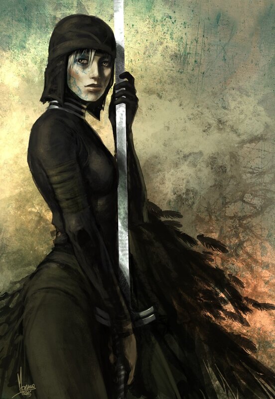 female warrior with sword