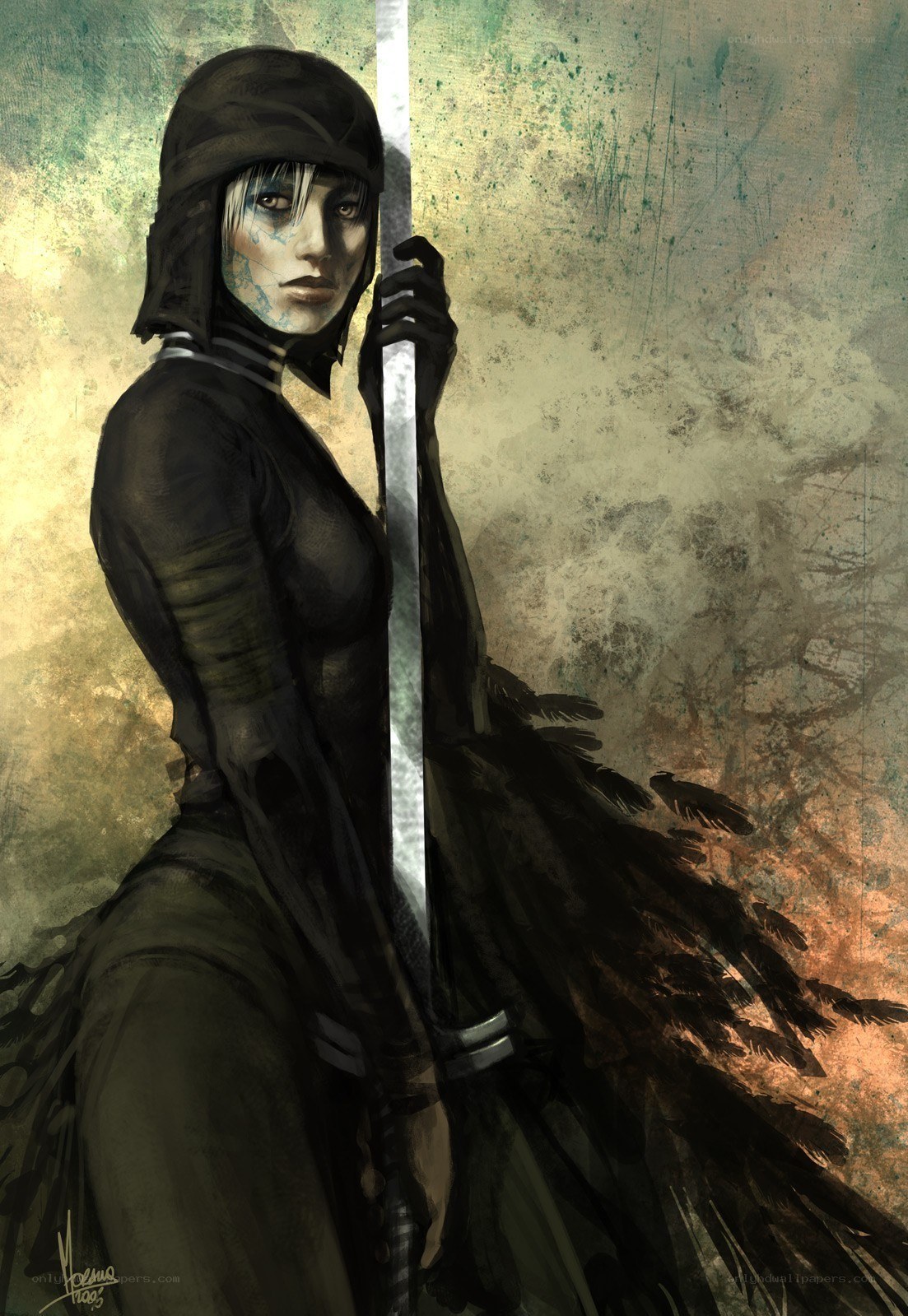 female warrior with sword