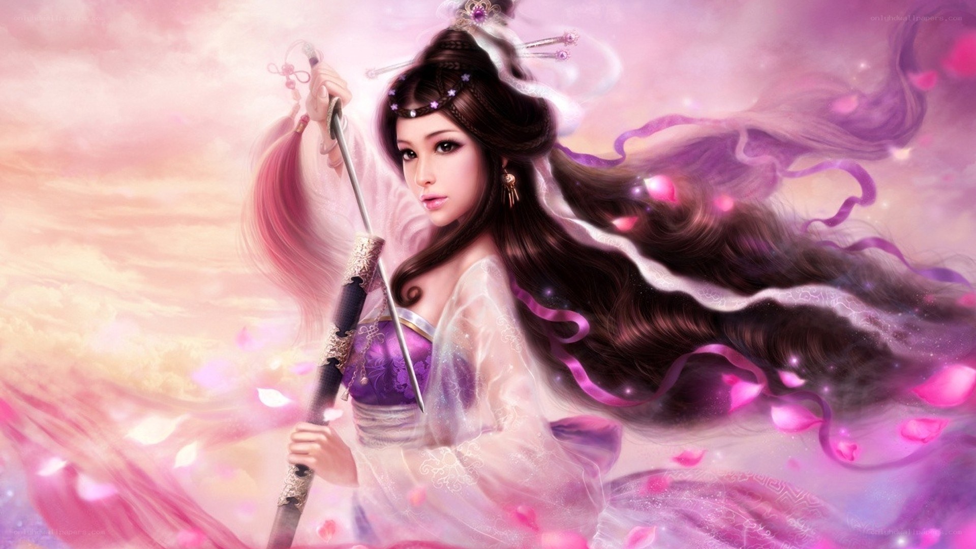 female warrior with sword