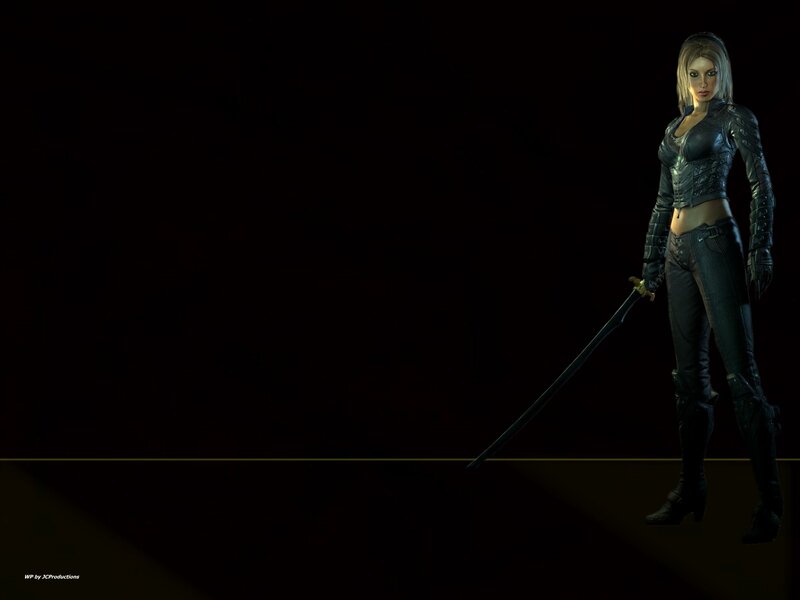 female warrior with sword