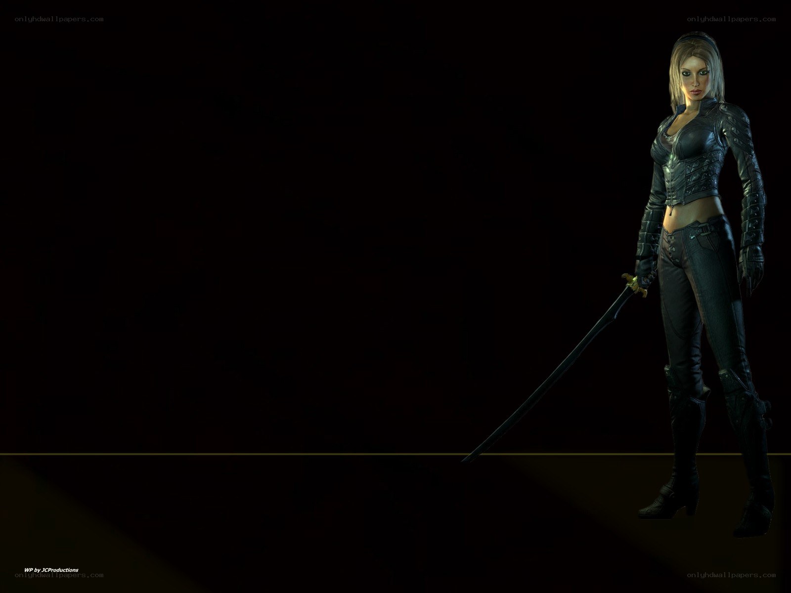 female warrior with sword