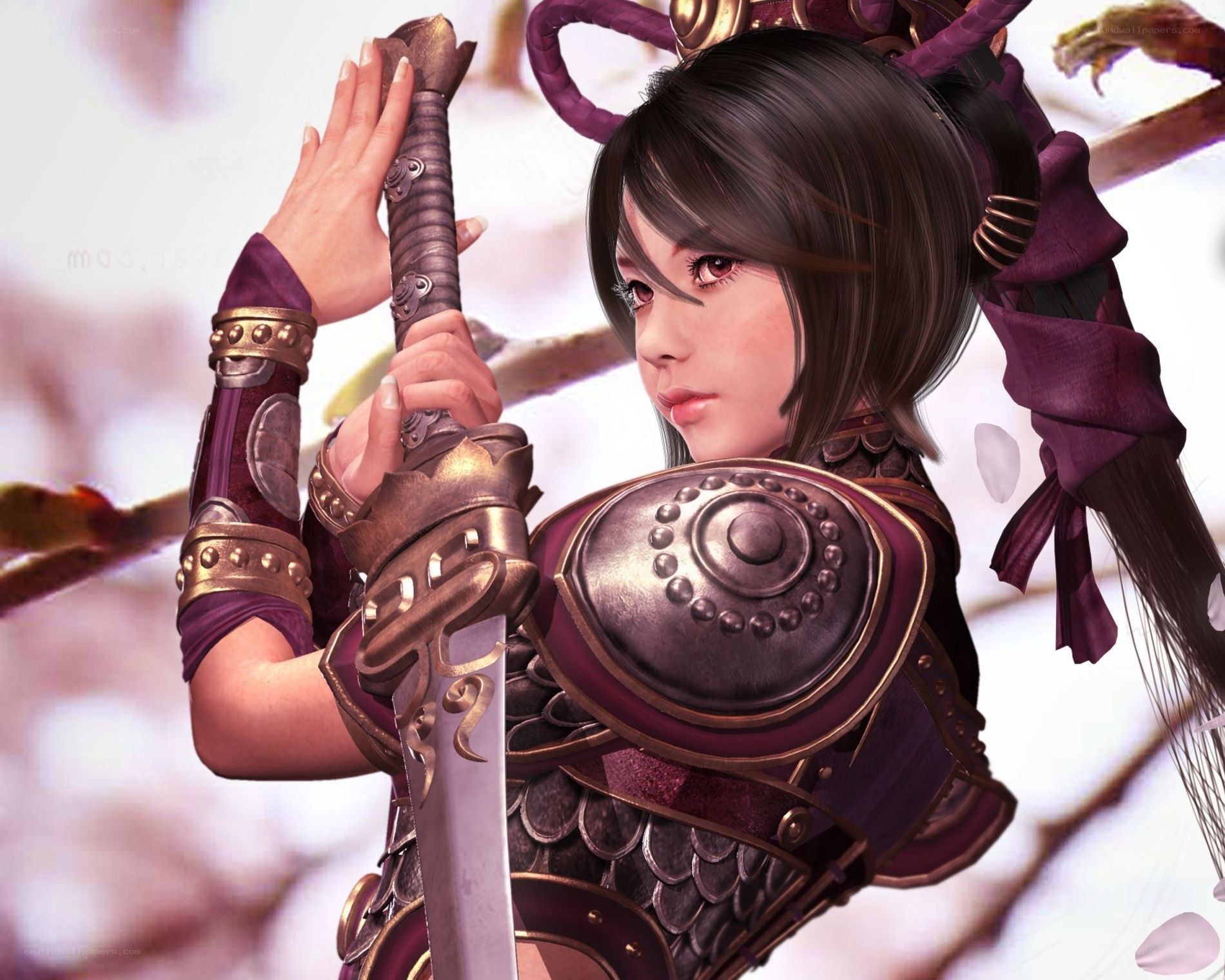 female warrior with sword