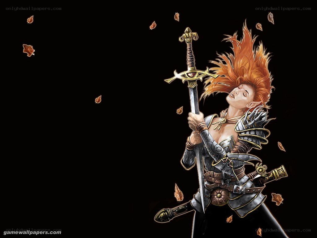 female warrior with sword