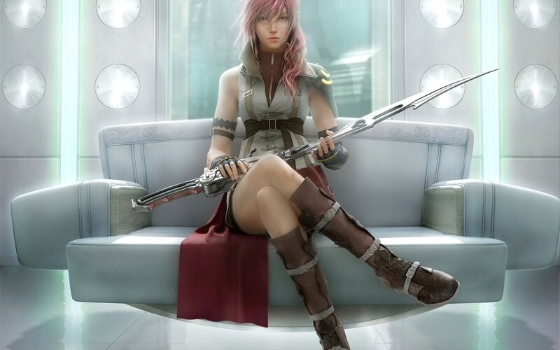 Female warrior with sword