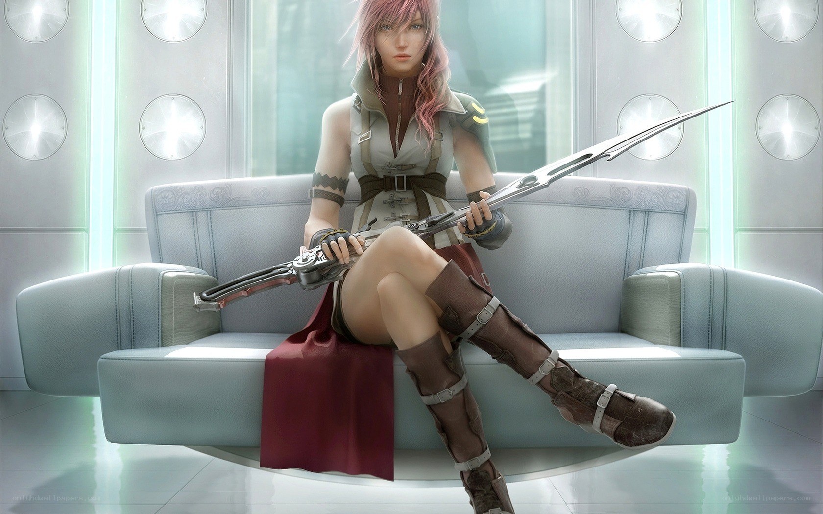 Female warrior with sword