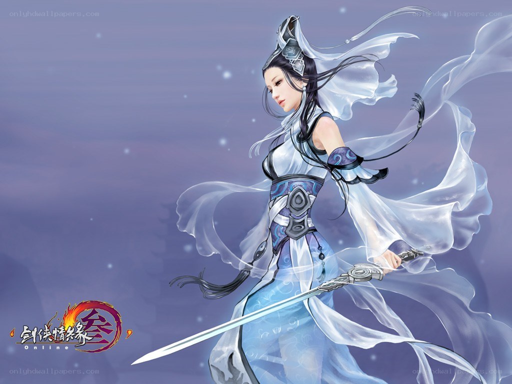 female warrior with sword