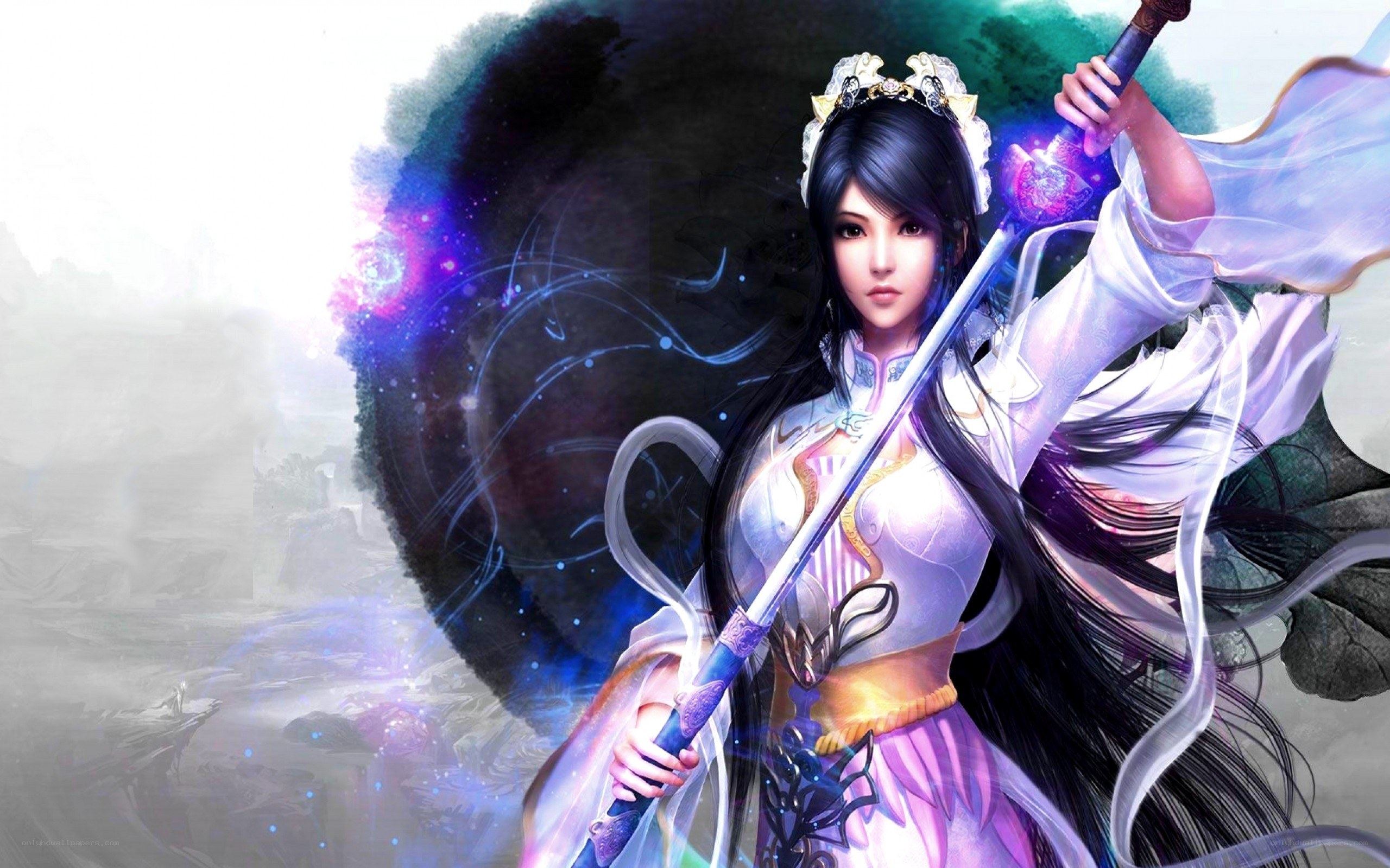 female warrior with sword