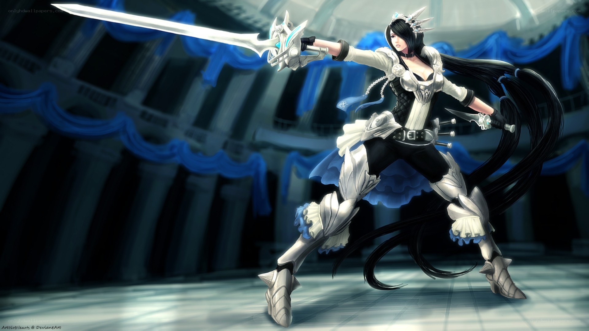 female warrior with sword