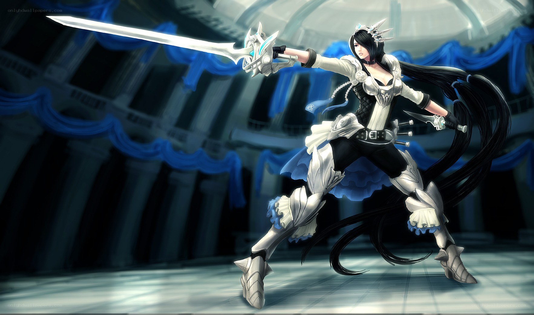 female warrior with sword