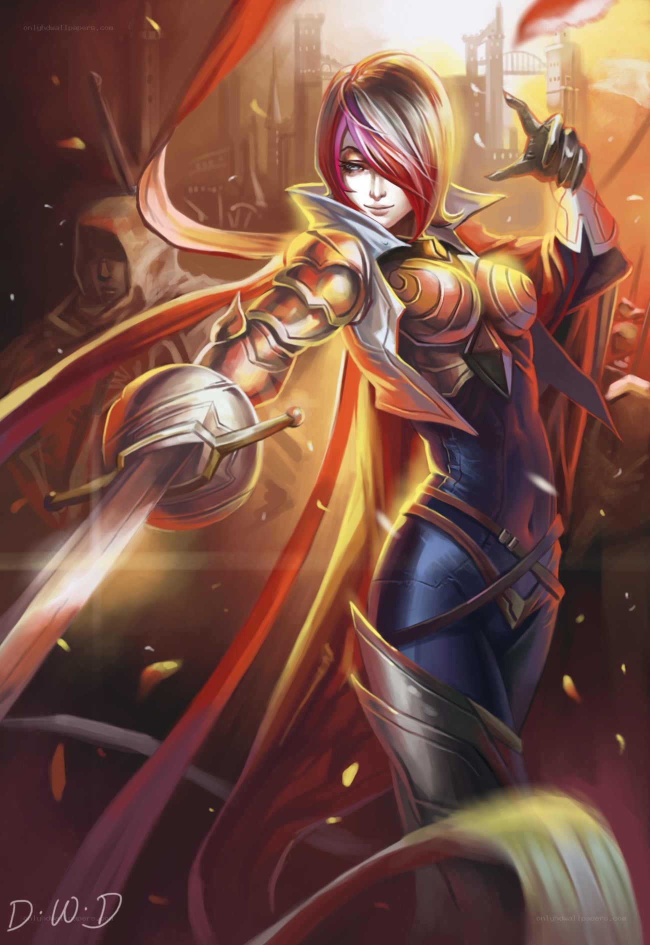 female warrior with sword