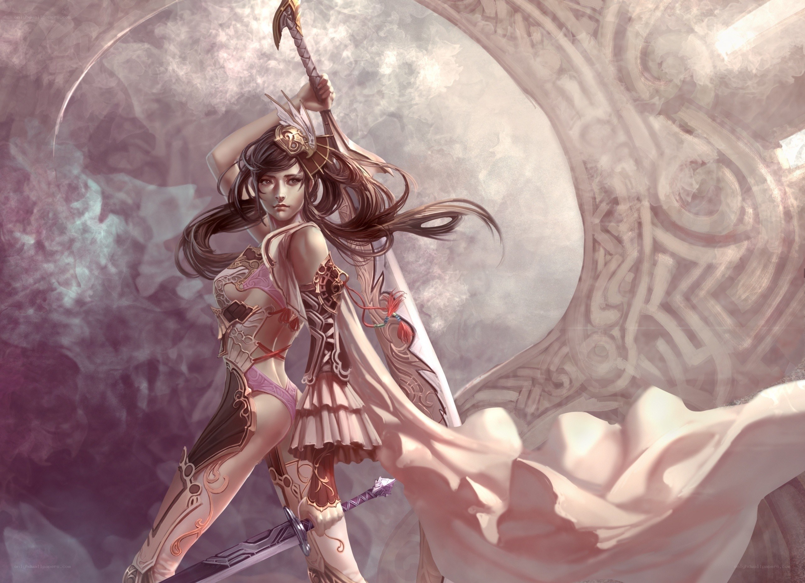 female warrior with sword