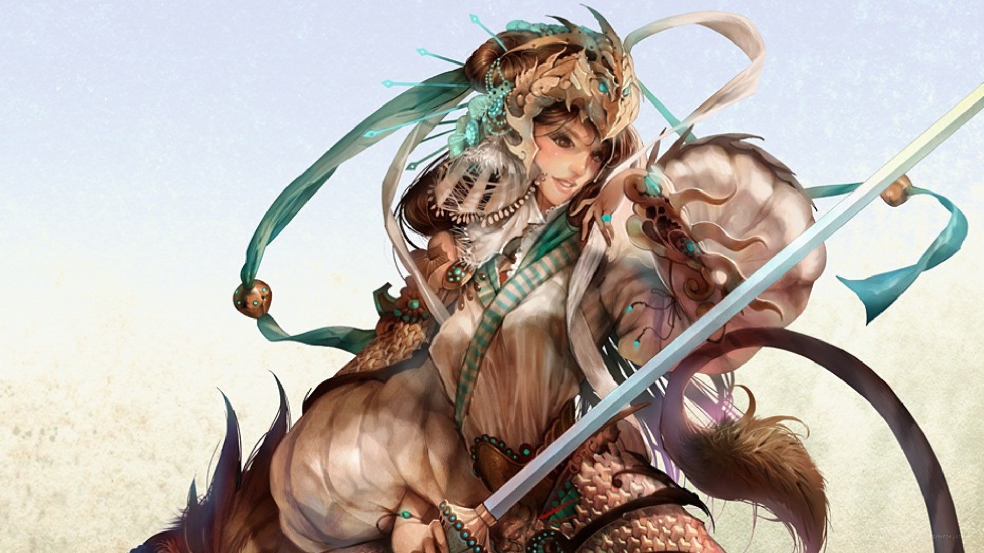 female warrior with sword