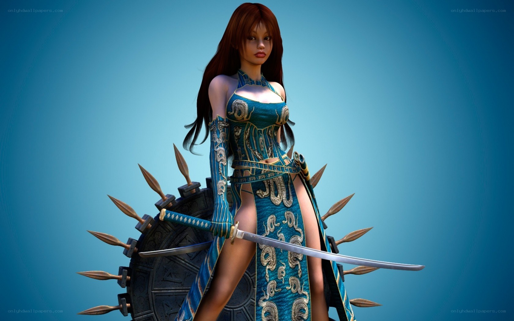 female warrior with sword