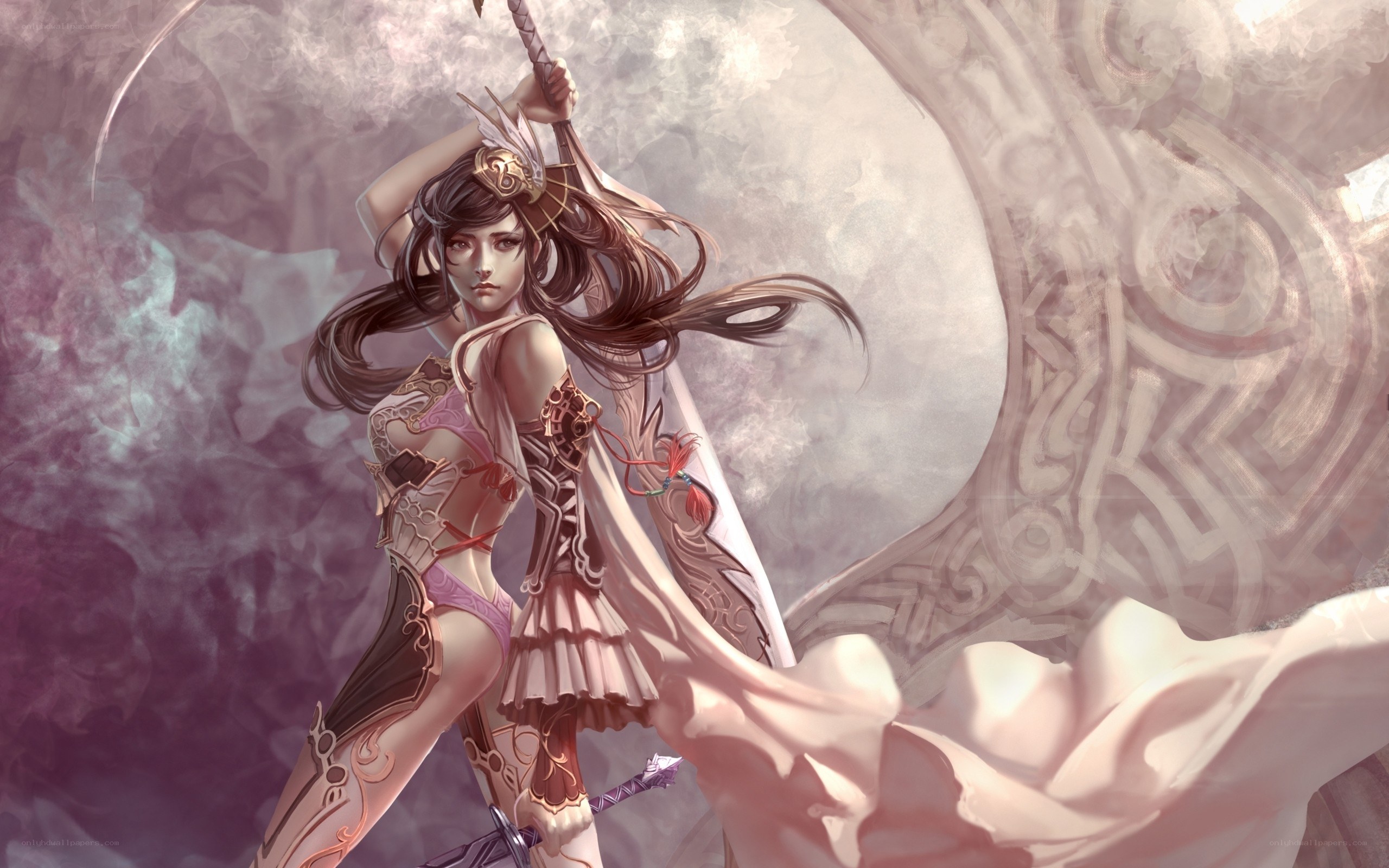 female warrior with sword