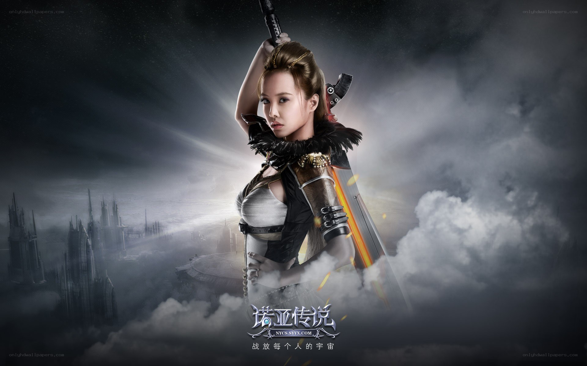 female warrior with sword
