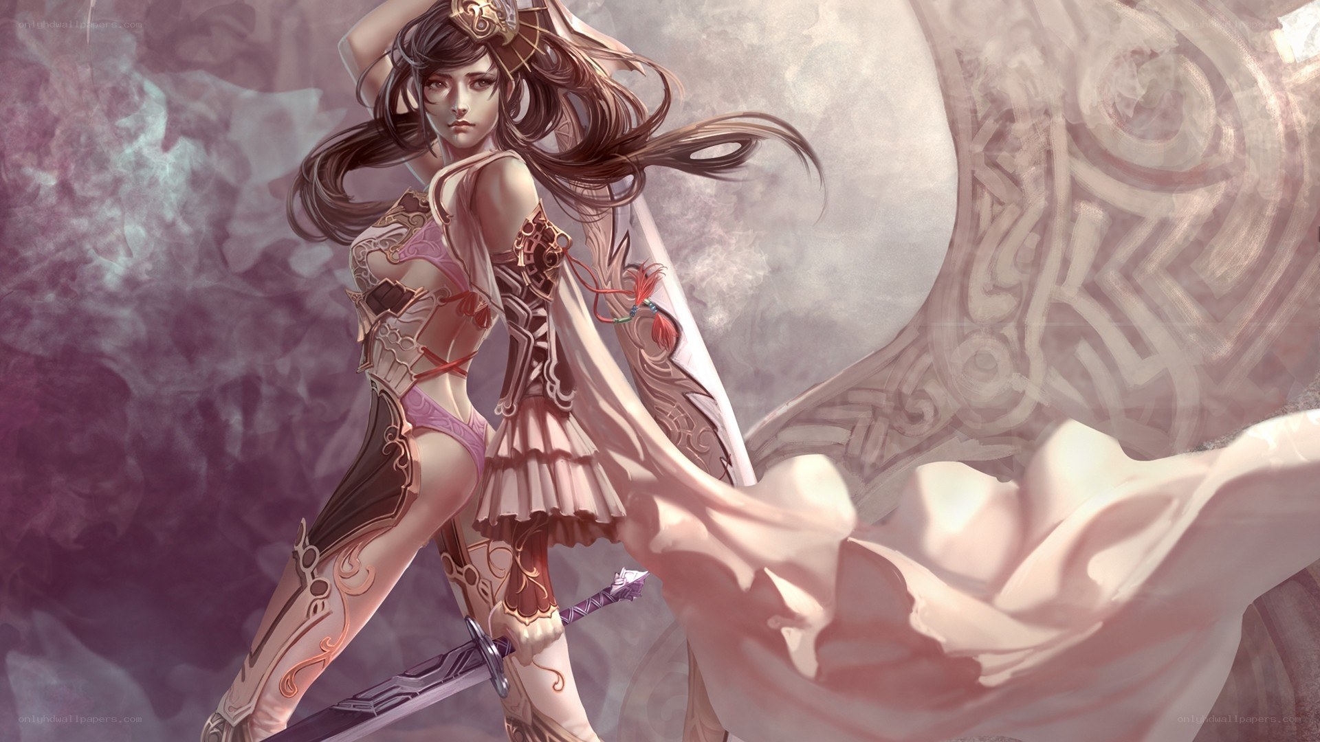 female warrior with sword