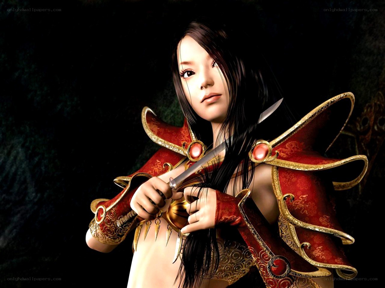 female warrior with sword
