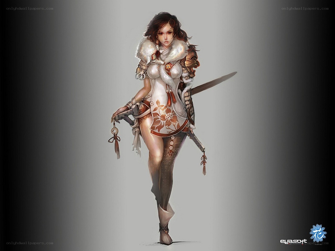 female warrior with sword