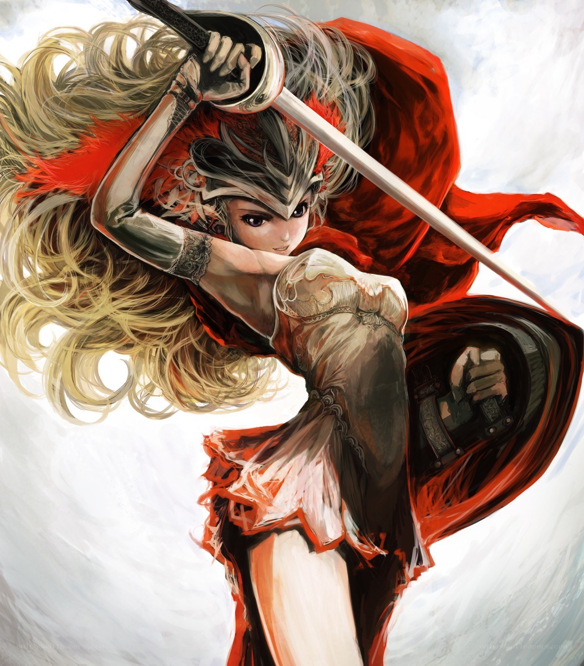 female warrior with sword