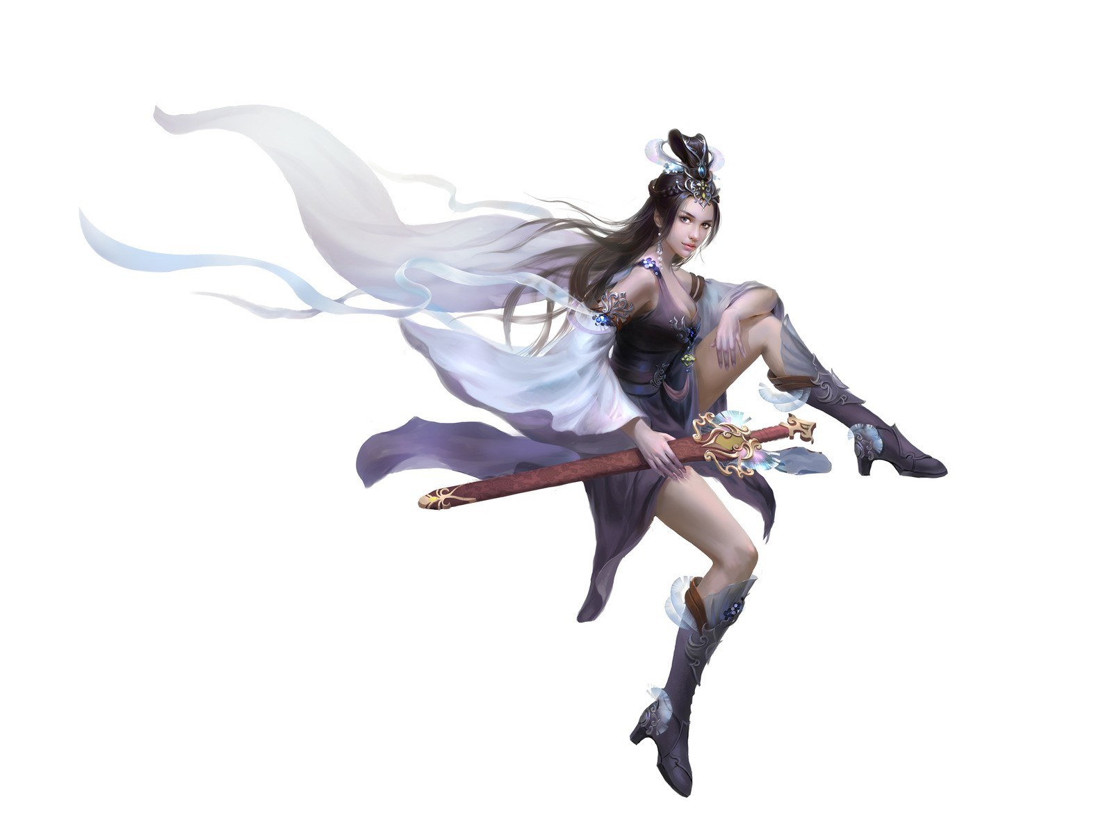 female warrior with sword