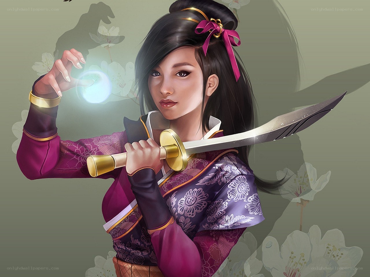 female warrior with sword