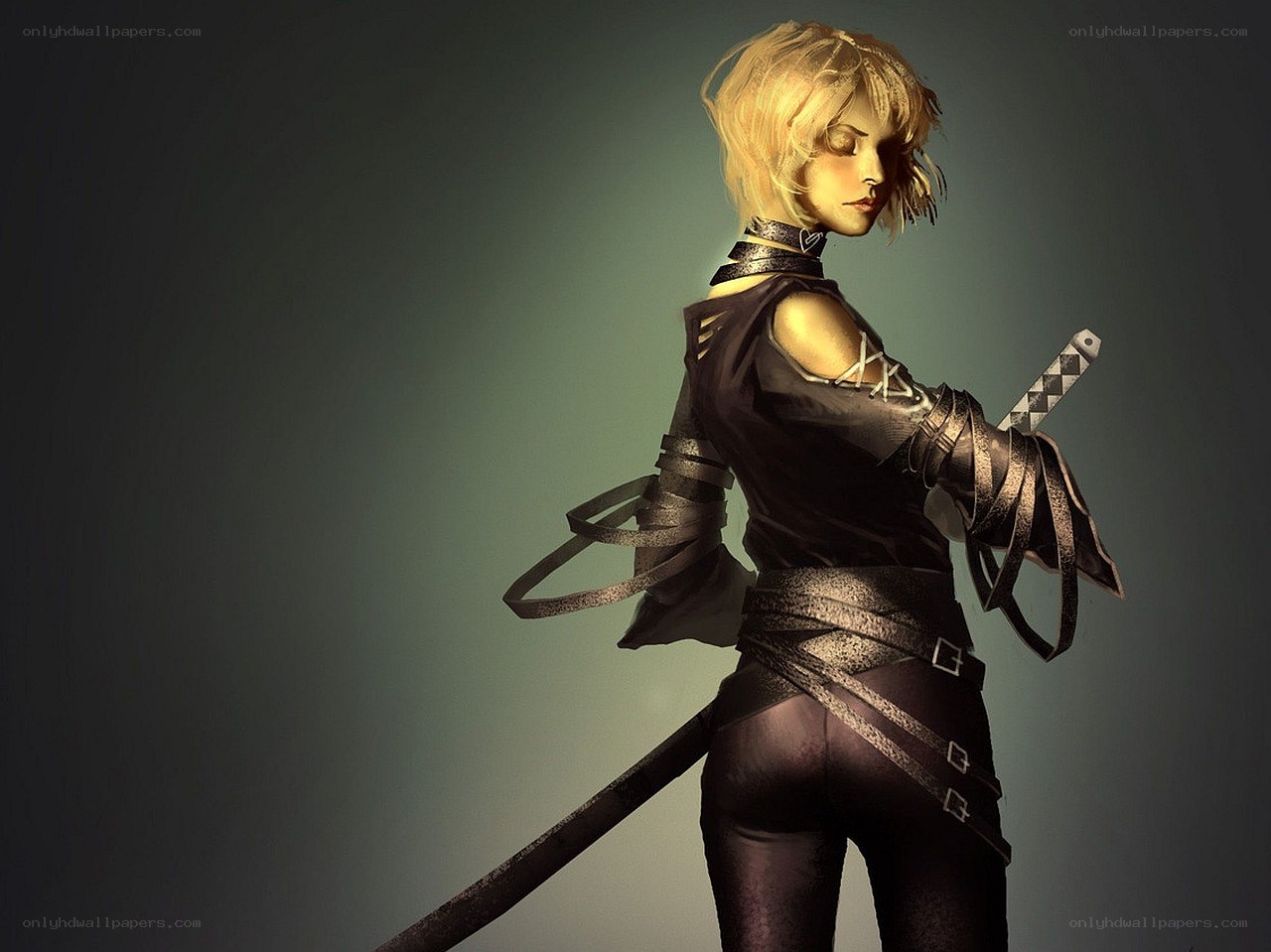 female warrior with sword