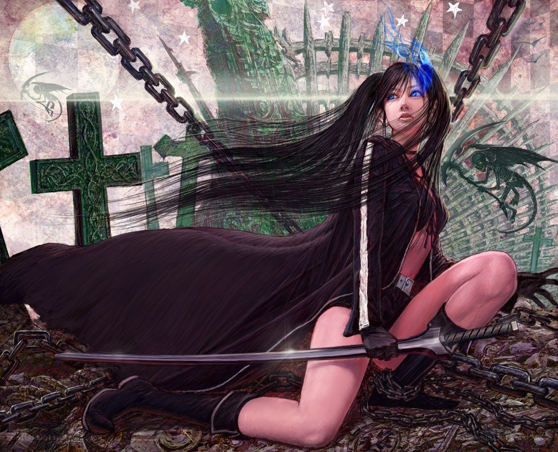female warrior with sword