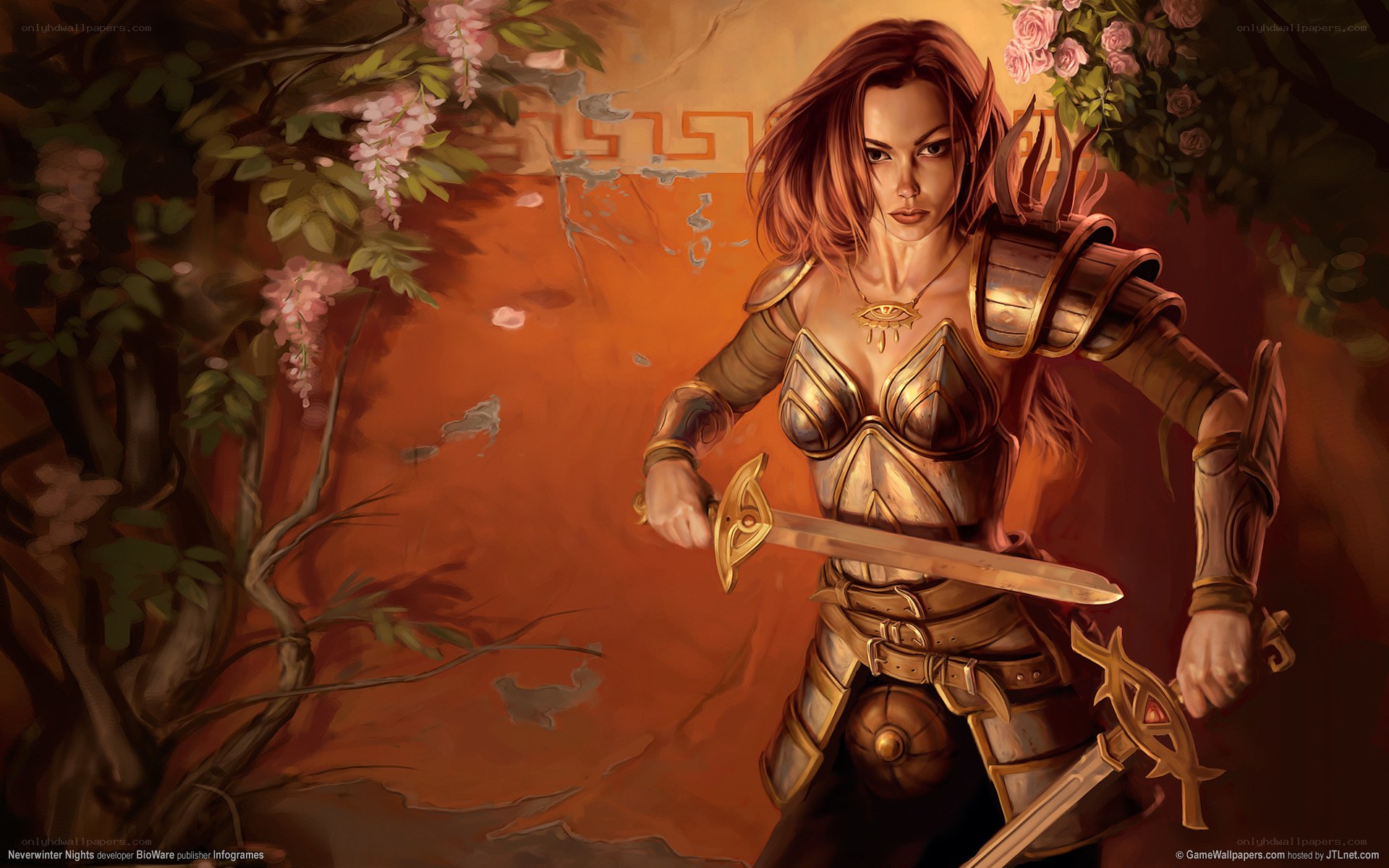 female warrior with sword