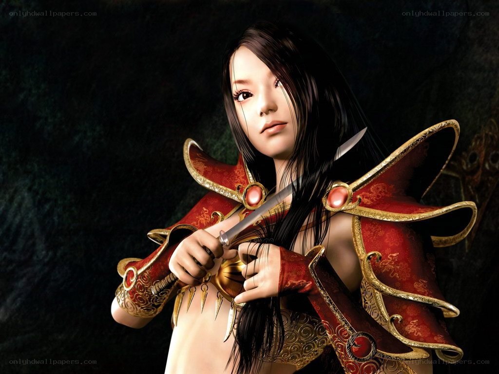 female warrior with sword