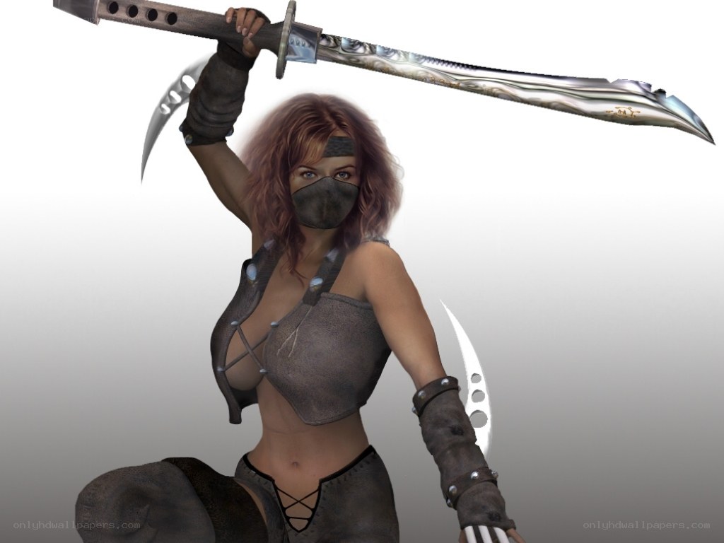 female warrior with sword