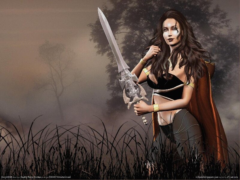 female warrior with sword