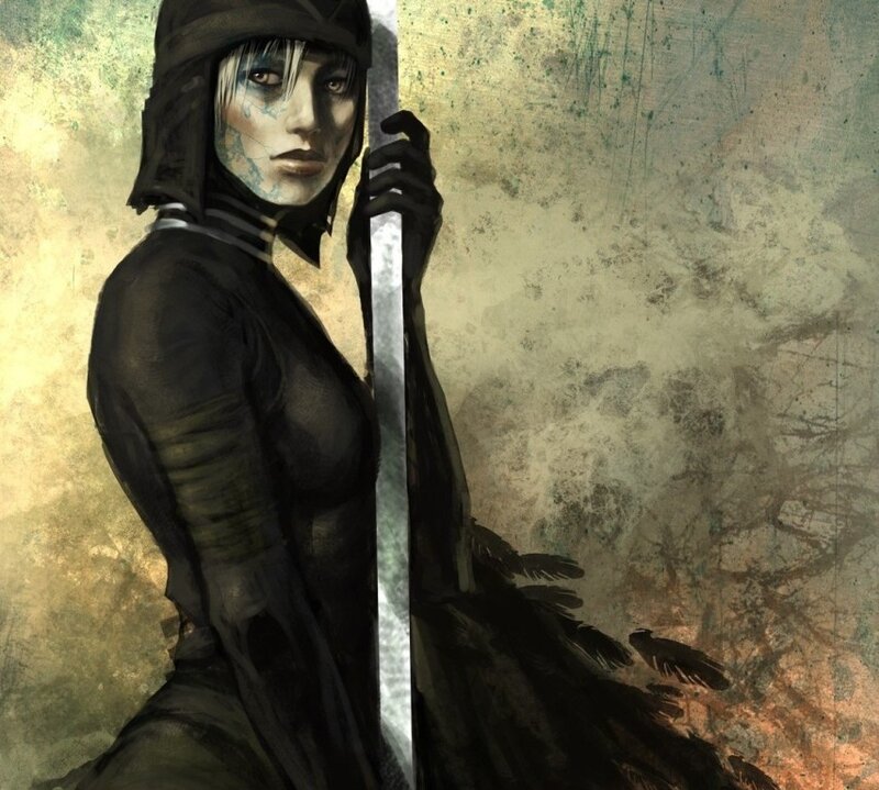 female warrior with sword
