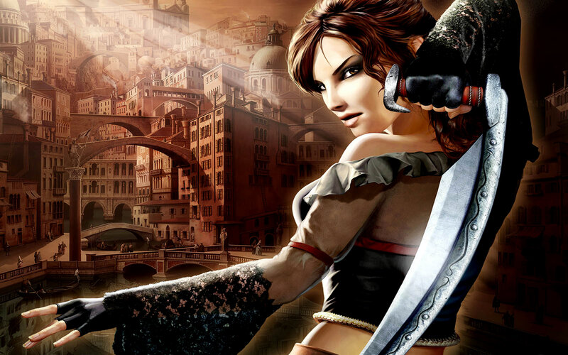 female warrior with sword