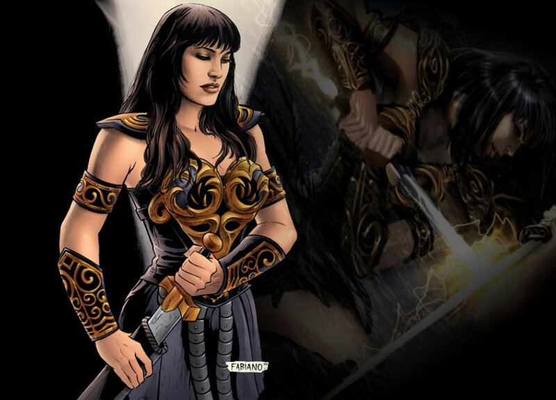 female warrior with sword