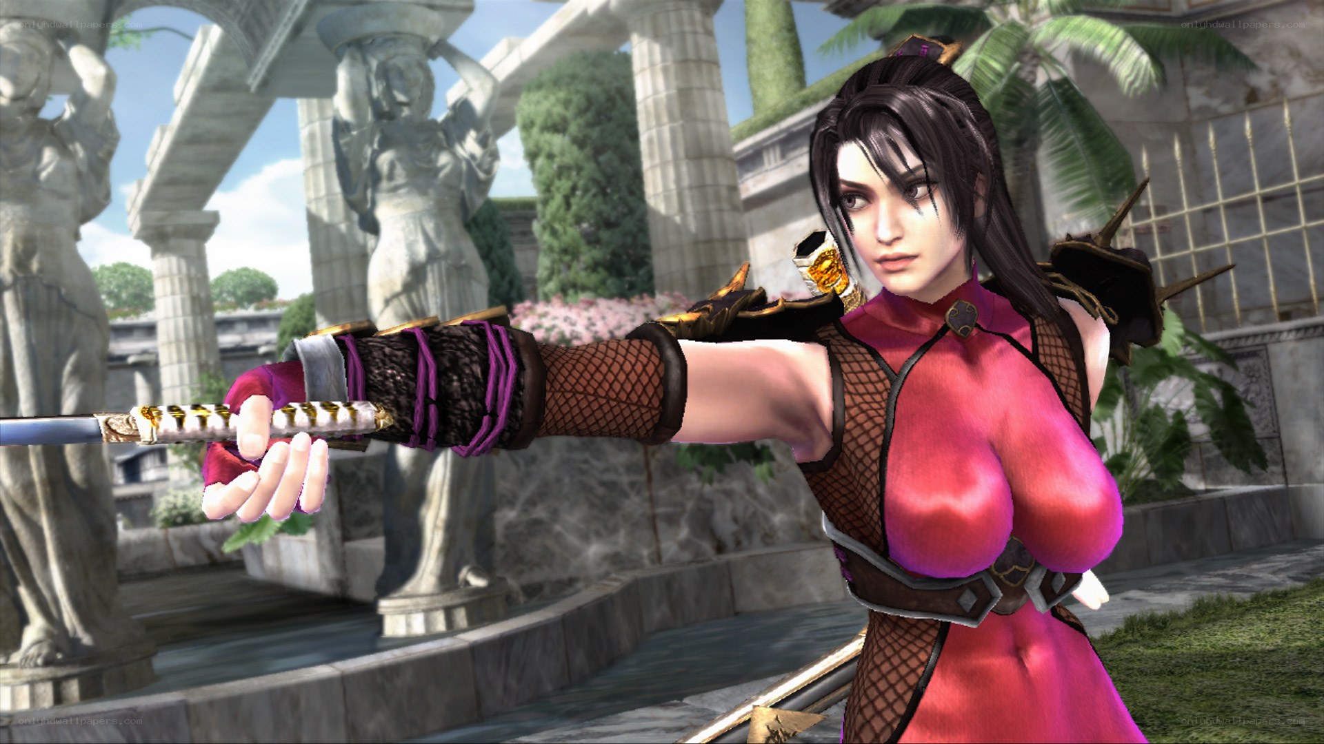 female warrior with sword