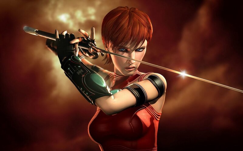 female warrior with sword