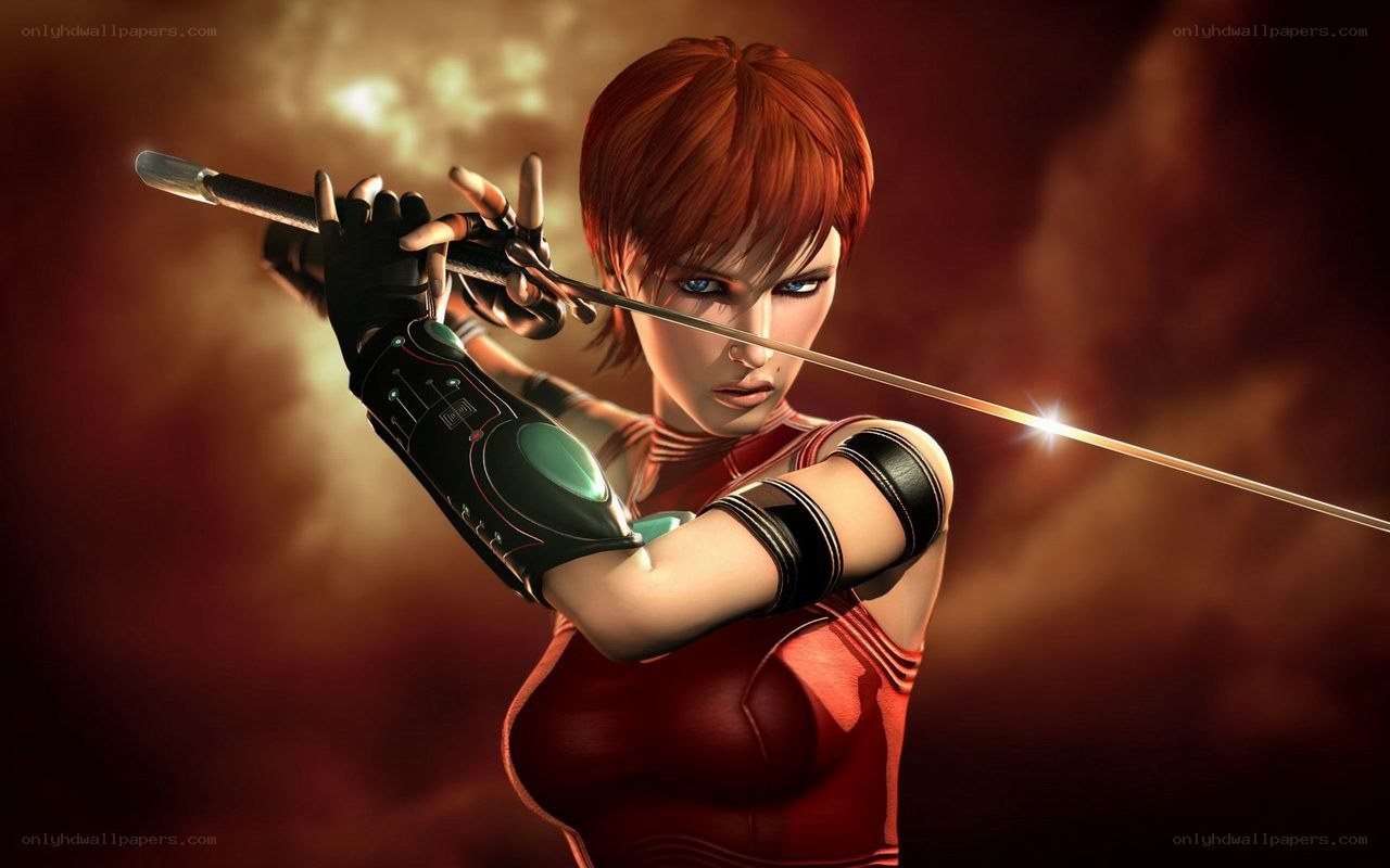 female warrior with sword