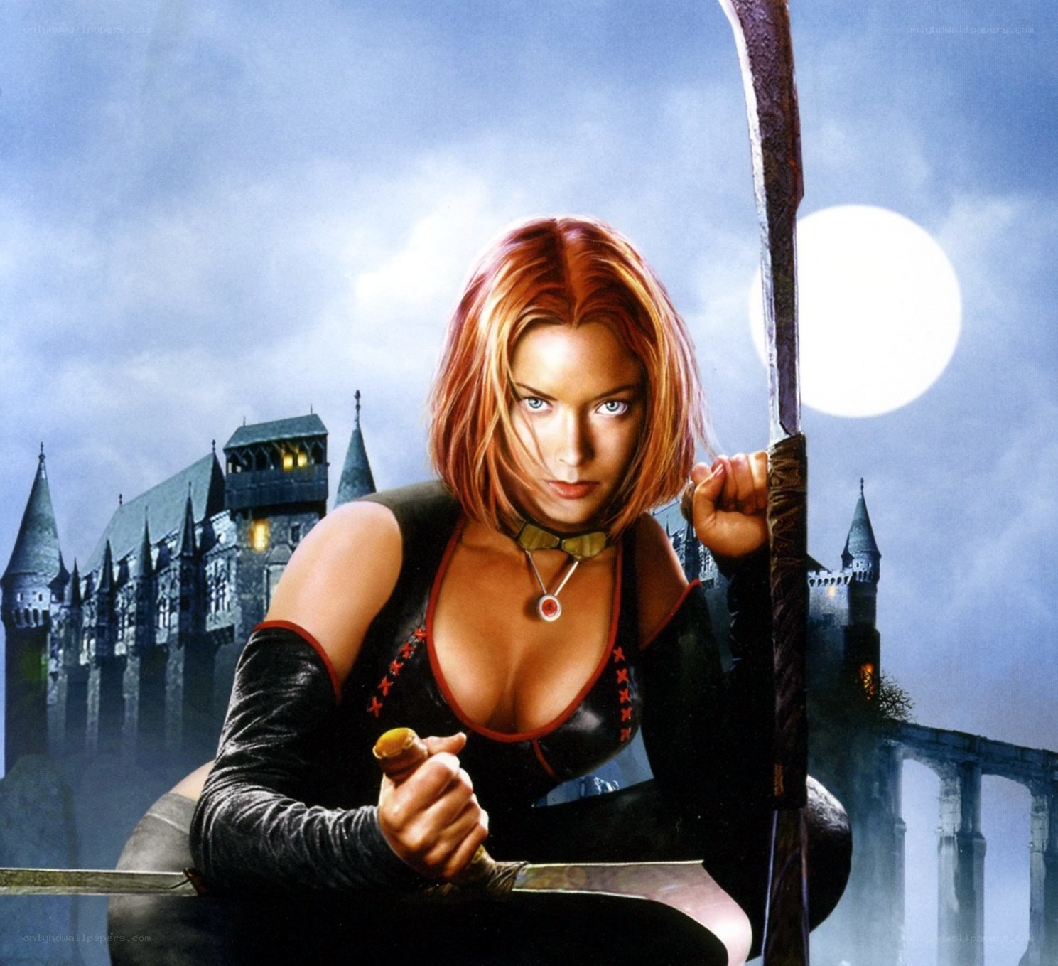 female warrior with sword