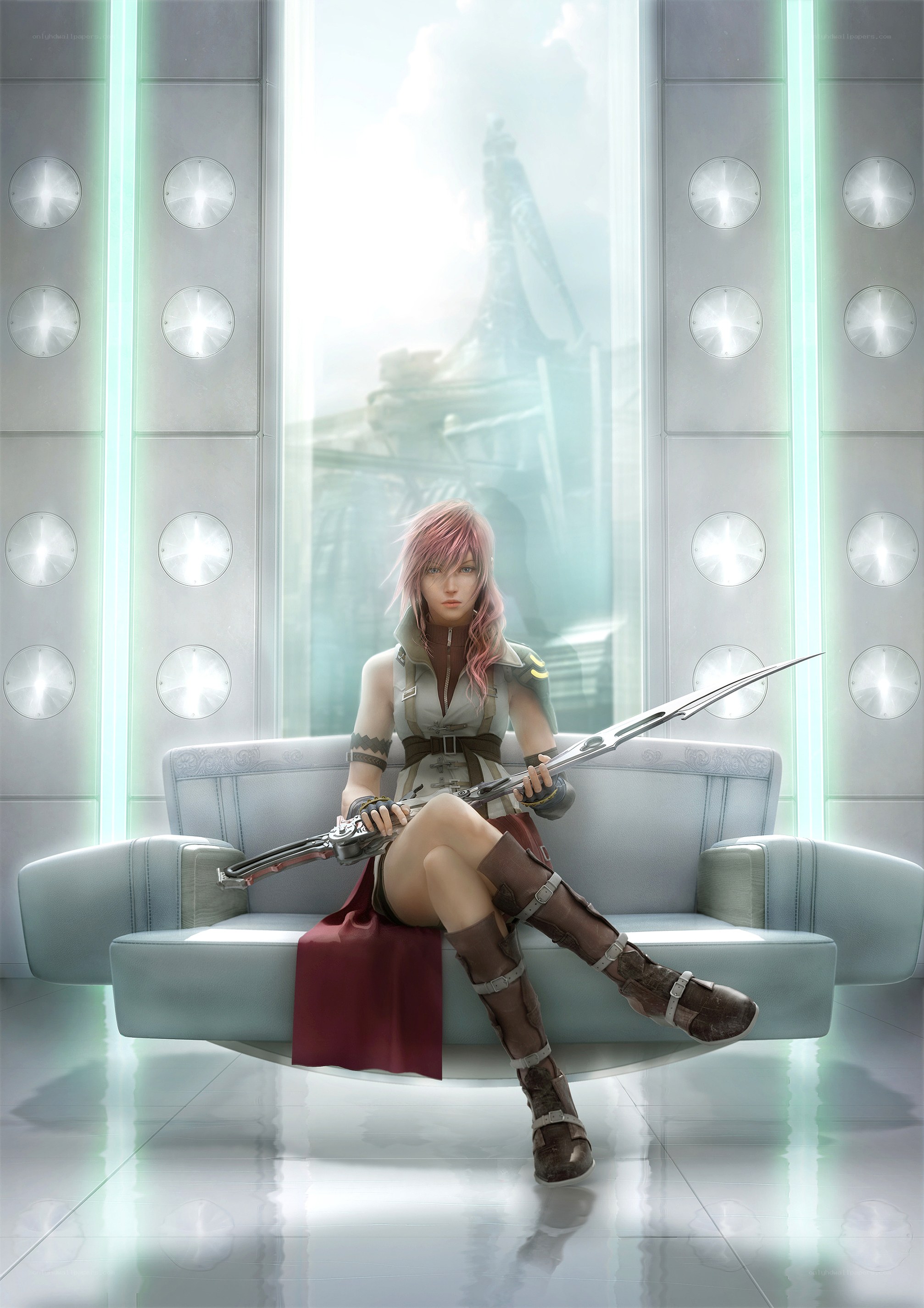 Female warrior with sword