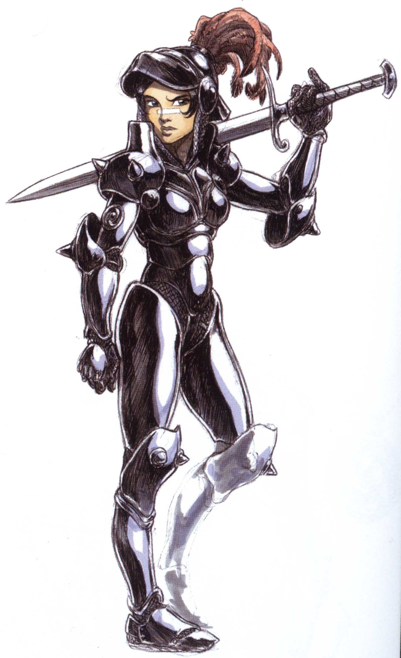 female warrior with sword