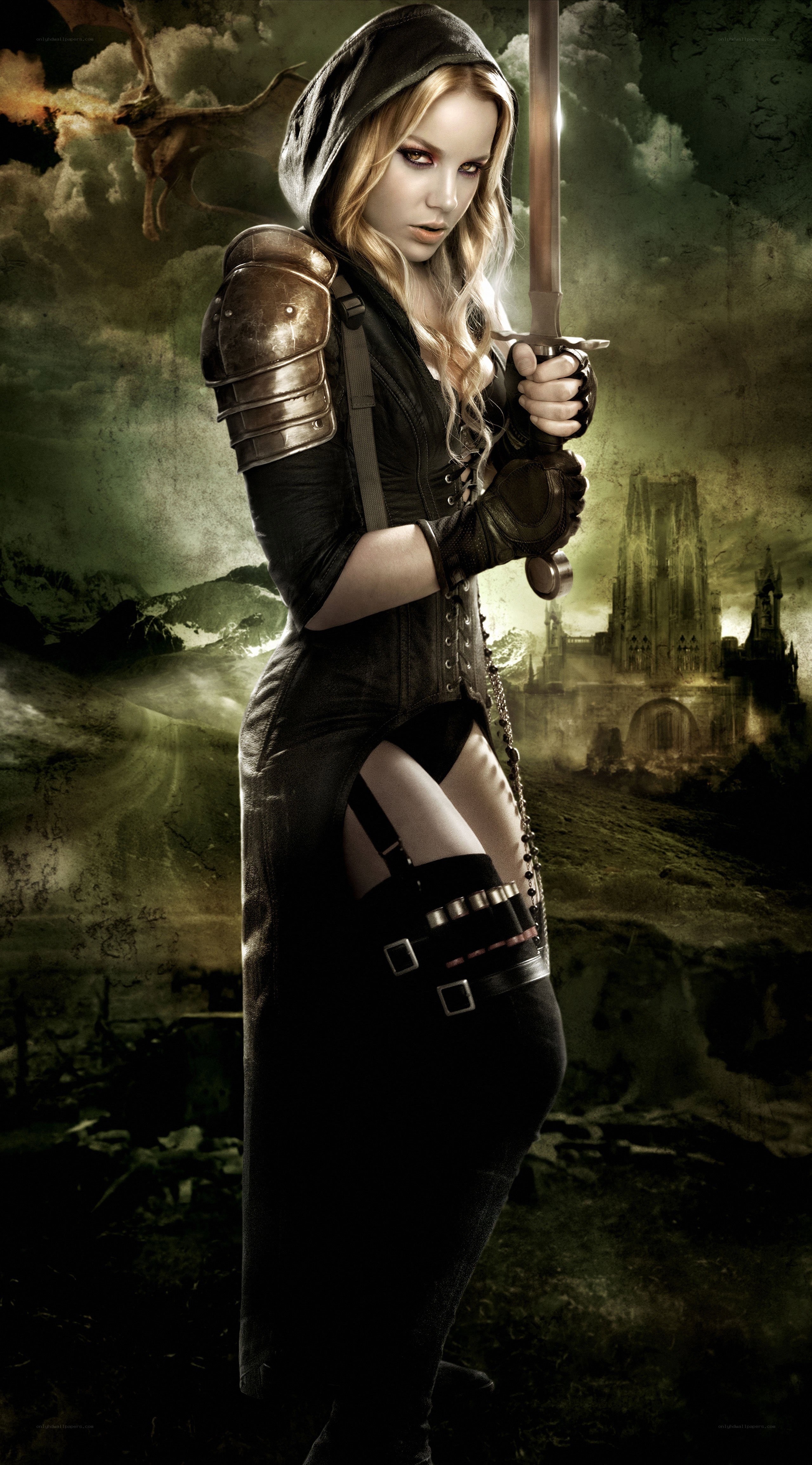 female warrior with sword