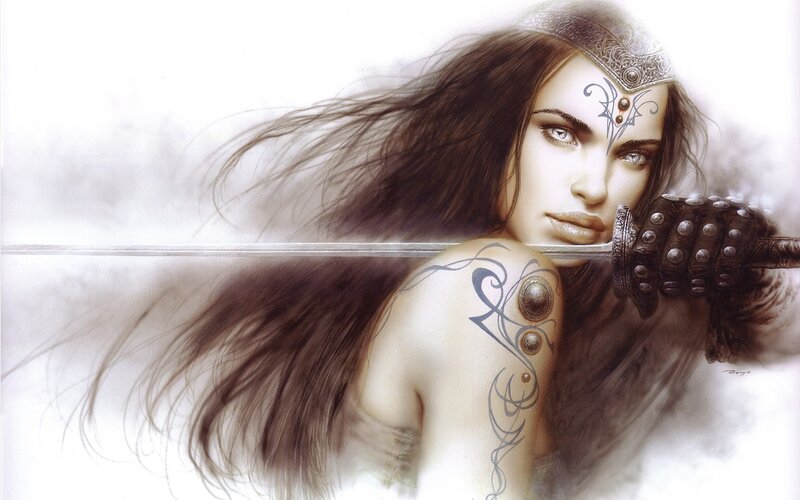female warrior with sword