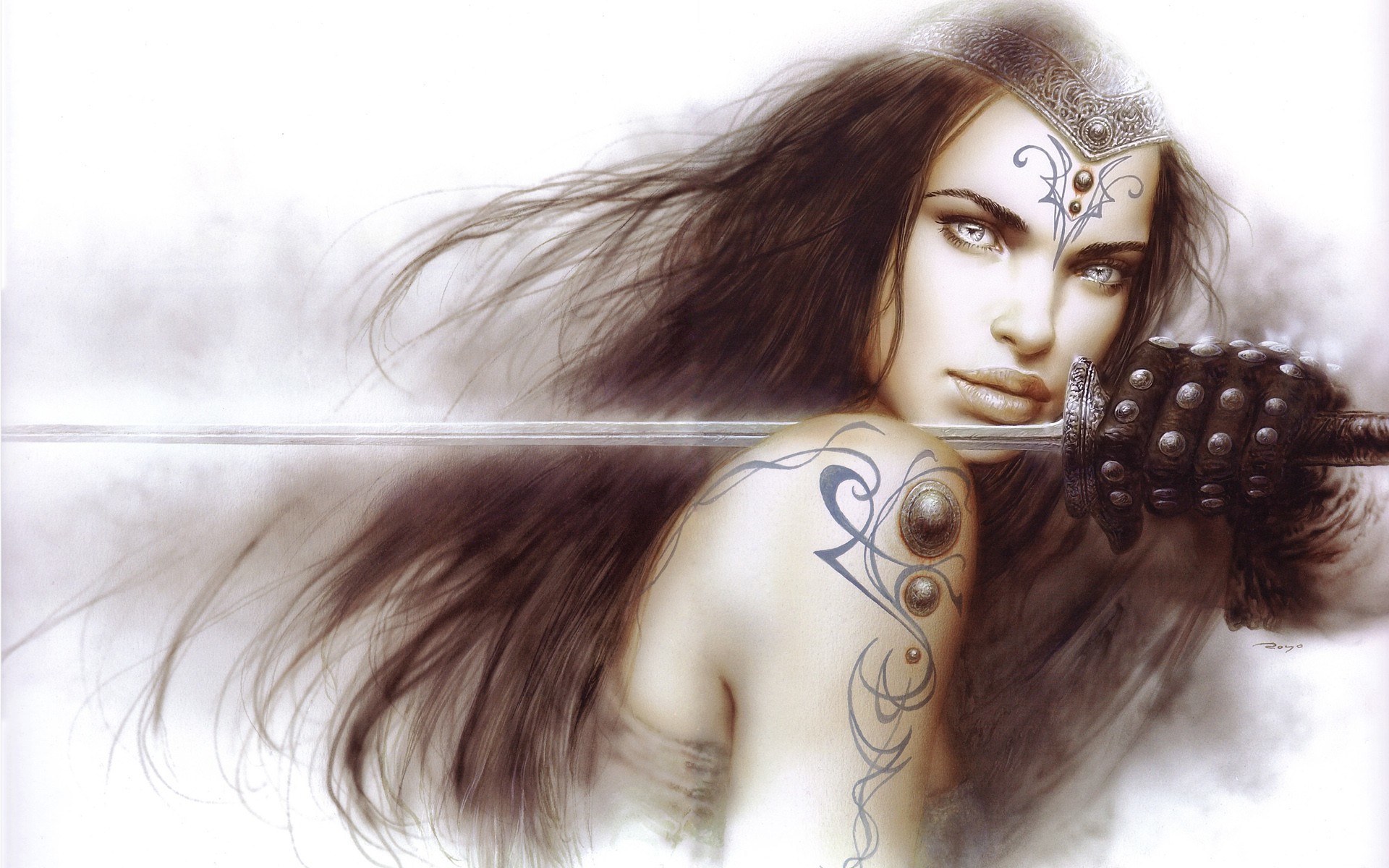 female warrior with sword