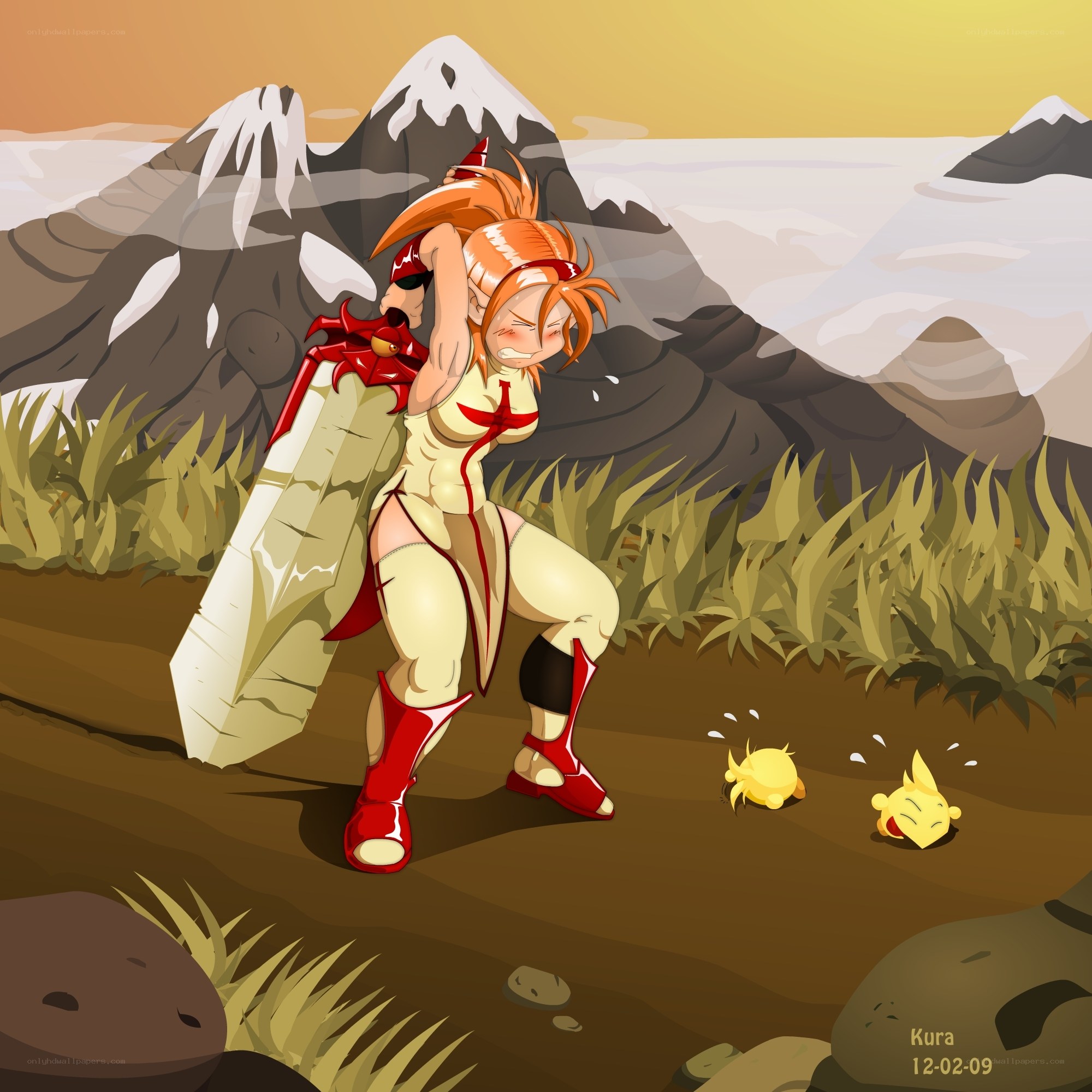 female warrior with sword