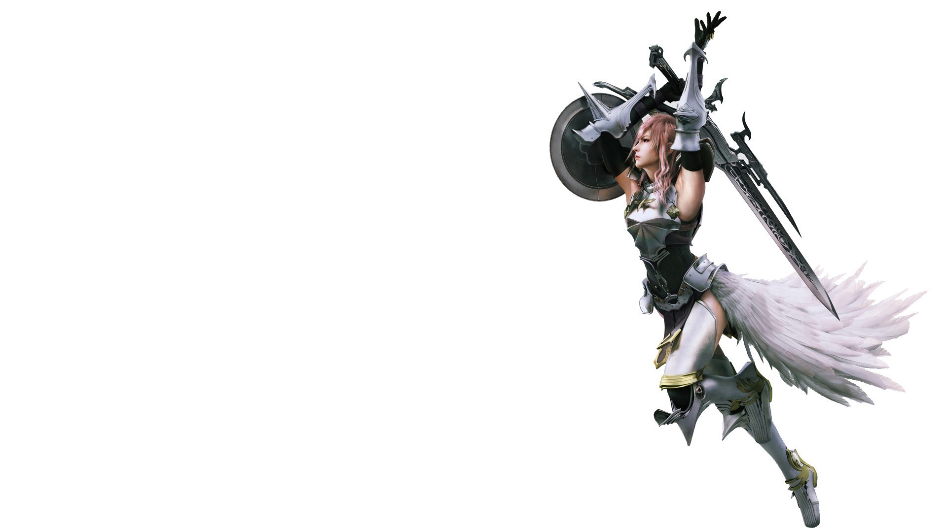 female warrior with sword and shield