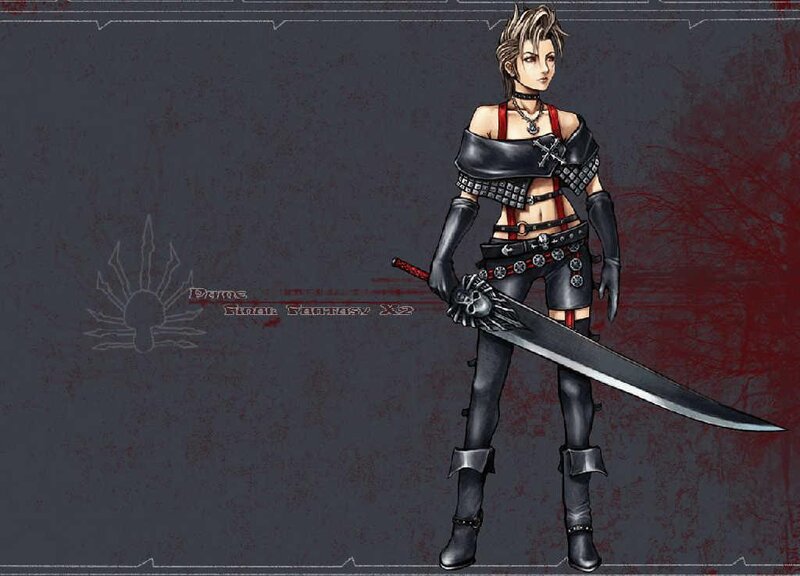 Female Warrior with Sword — Black, Dramatic, Digital Art, Choker