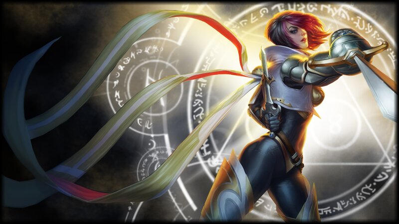 Female Warrior with Sword — Black, Dramatic, Digital Art, Magic Circle