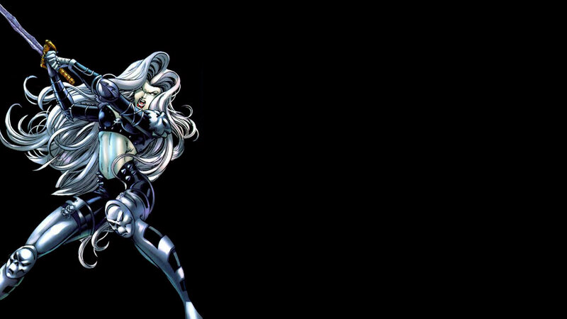 Female Warrior with Sword — Black, Dramatic, Manga, Long Hair