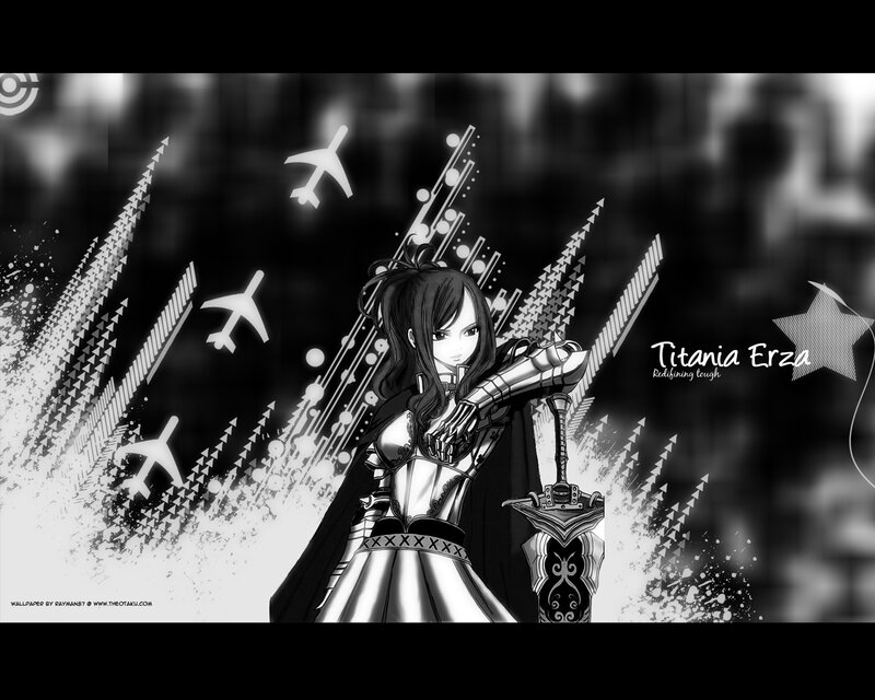 Female Warrior with Sword — Black, Dramatic, Manga