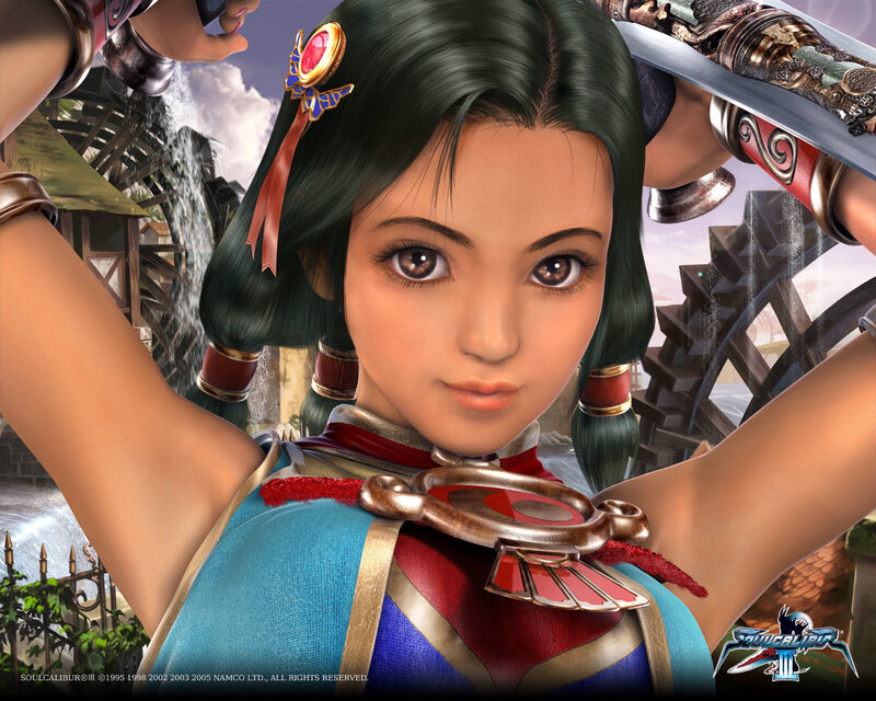 Female Warrior with Sword — Blue, Confident